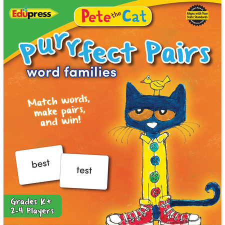 EDUPRESS Pete the Cat® Purrfect Pairs Game: Word Families TCR63532